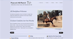 Desktop Screenshot of peacockhillranch.com