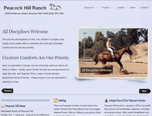 Tablet Screenshot of peacockhillranch.com